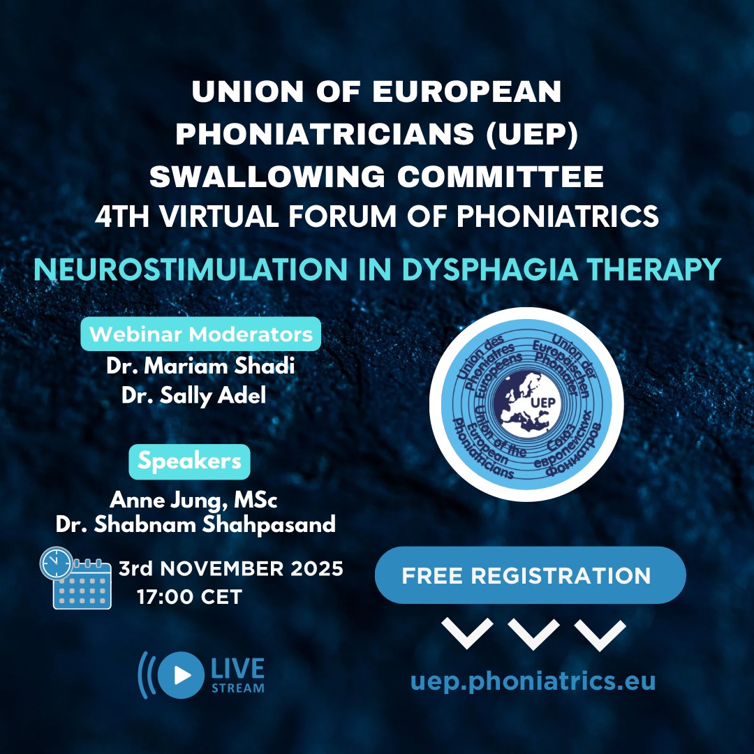 4th Virtual Forum of Phoniatrics: Neurostimulation in Dysphagia therapy, 3rd November 2025